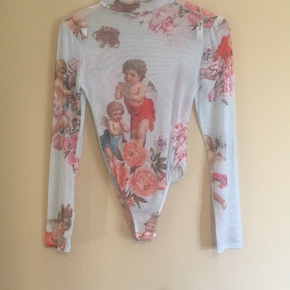 Nasty Gal Heaven Sent Cherub Mesh Bodysuit - Picture 13 of 16